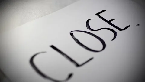 Close written blur focusing Stock Footage 143598846