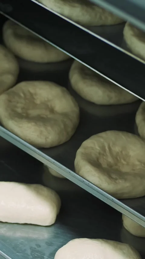 Close-up, yeast dough blanks for baking pies, buns and pizza Stock-Footage 323437221
