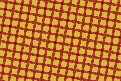 Close-up of yellow and red checkered fabric pattern Illustrazione stock