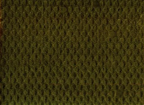 Close up of yellow bubble wrap Ilustração Stock