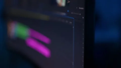 Close-up of yellow digital indicator audio control panels showing exceeding Stock Footage 275487485