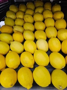 Close-up of Yellow Lemons Stock Photos