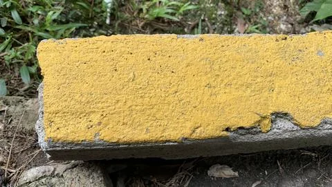 Close up yellow painted wall Stock Photos