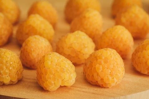 Close up of yellow raspberry Stock Photos