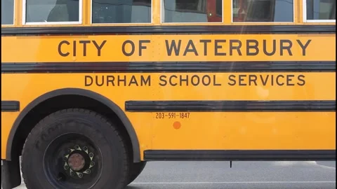 Close up of yellow school bus Stock Footage 304371469