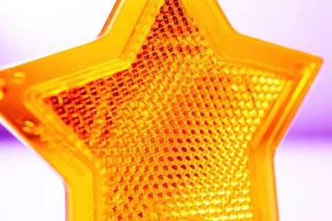 Close-up of Yellow Star Shaped Object Foto stock