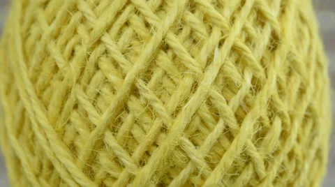 Close up of yellow yarn  for background Stock Footage 44289703