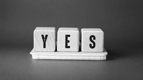 Close up of Yes Word Photos