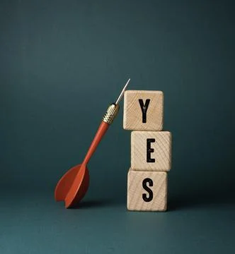 Close up of Yes Word Stock Photos