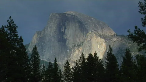 Close Up of Yosemite's Half Dome Stock Footage 418962