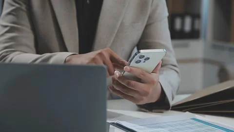 Close up young businessman analyzing project statistics working on computer.. Stock Footage 276197968