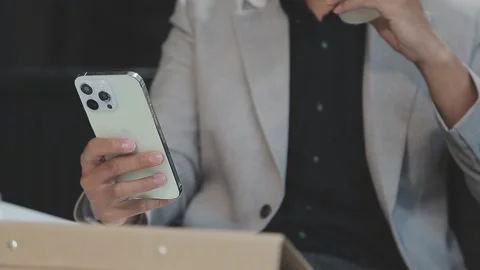 Close up young businessman analyzing project statistics working on computer.. Stock Footage 276197973