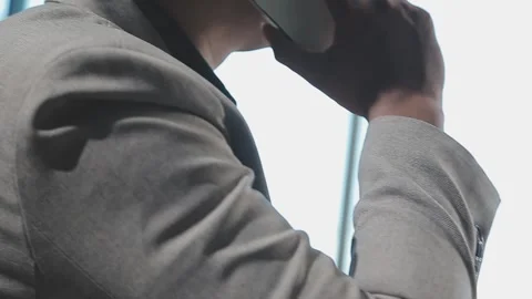 Close up young businessman analyzing project statistics working on computer.. Stock Footage 276197978