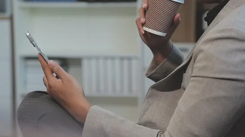 Close up young businessman analyzing project statistics working on computer.. Stock Footage 276197985