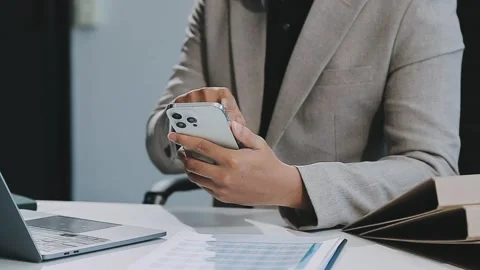 Close up young businessman analyzing project statistics working on computer.. Stock Footage 276326819