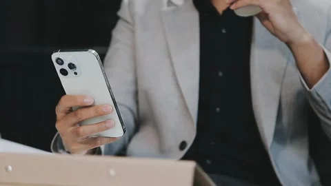 Close up young businessman analyzing project statistics working on computer.. Stock Footage 276326829