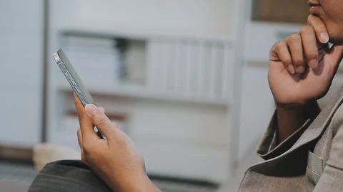 Close up young businessman analyzing project statistics working on computer.. Stock Footage 276326830