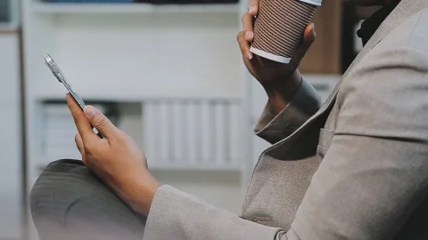 Close up young businessman analyzing project statistics working on computer.. Stock Footage 276326835