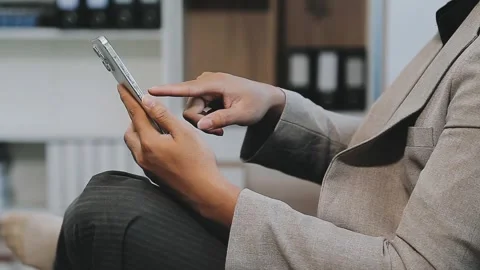Close up young businessman analyzing project statistics working on computer.. Stock Footage 276326836
