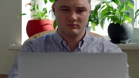 Close up on a young businessman hard at work Stock Footage 125897583