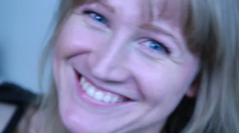 Close up, young female laughing Stock Footage 52801169