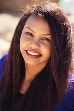 Close up of young lady smiling Stock Photos