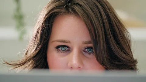 Close-up of a Young Lady's Face Stock Footage 83749706