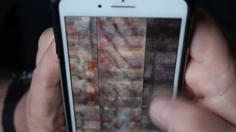 Close-up Of Young Man Hands Typing Sms Scrolling Pictures Phone Stock Footage 240753282