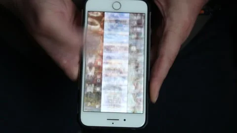 Close-up Of Young Man Hands Typing Sms Scrolling Pictures Phone Stock Footage 240753363