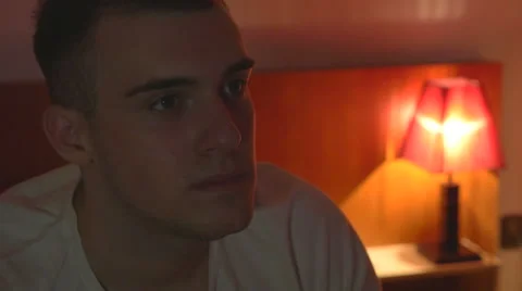 Close-up of a young man playing console games Stock Footage 61632997