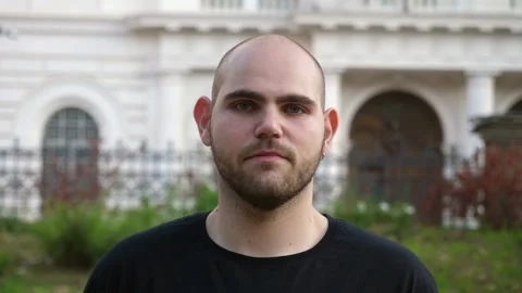 Close-up of a young man shaking his head no Stock Footage 289002961