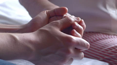 Close-up of a young man visiting an old senior 動画素材 67104315