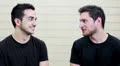 Close-up of a young men who laughs HD Footage