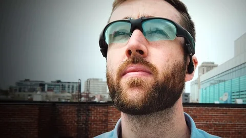 Close up of a young professional using futuristic augmented reality Stock Footage 107960753