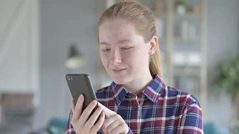 Close Up of Young Woman Using Cell phone Stock Footage 114782602