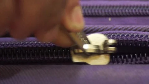 Close Up Zip Stock Footage 293586588