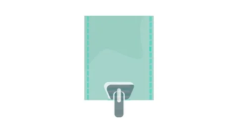 A close-up of a zipper against a solid blue background, highlighting the zi.. Stock Footage 332413117