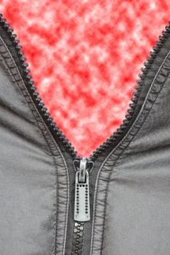 Close-up of zipper, isolated 스톡 일러스트