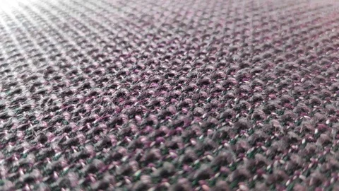 Close up zoom view of sugar-burn brown color sofa cloth surface Stock Footage 110900805