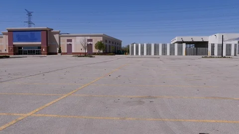 Closed abandoned retail stores and mall Stock Footage 89740941