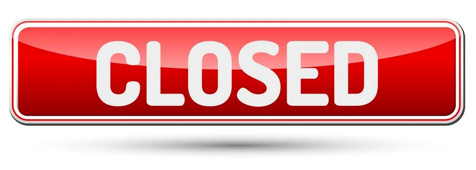 CLOSED - Abstract beautiful button with text. Stock Illustration