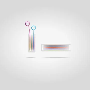 Closed abstract book with faces Stock Illustration