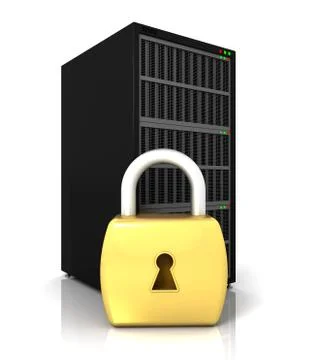 Closed access to the data storage Stock Illustration