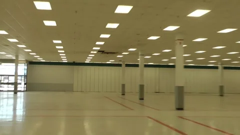Closed and empty department store 6 Stock Footage 131666659