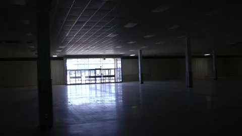 Closed and empty department store lights off 1 Stock Footage 131666676