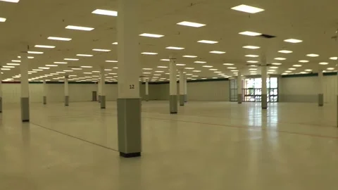 Closed and empty department store 5 Stock Footage 131666744
