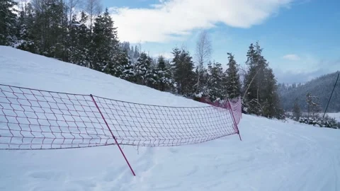 Closed and Empty Ski Slopes in Slovakia. Stock Footage 147052935