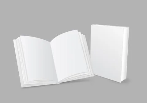 Closed and open book Stock Illustration