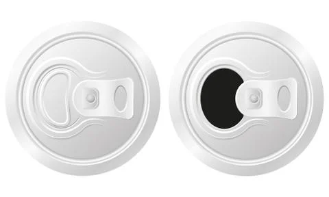 Closed and open can of beer vector illustration Stock Illustration