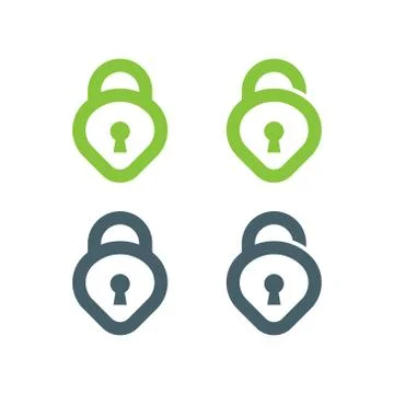 Closed and open locks icon. One of set web icons Illustrazione stock